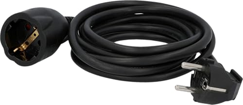 UNITEC Schuko-Verlängerung H05VV-F3G 1 5mm IP20 3 m schwarz