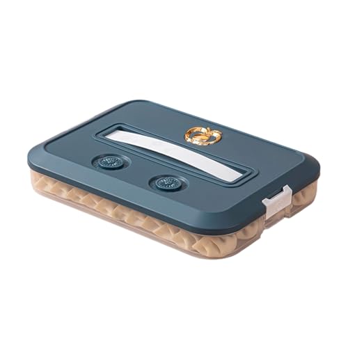 YAOGUI Caixa de armazenamento portátil multicamadas para bolinhos e lanches com tampa e função de tempo, design de economia de espaço, caixa de armazenamento de cozinha