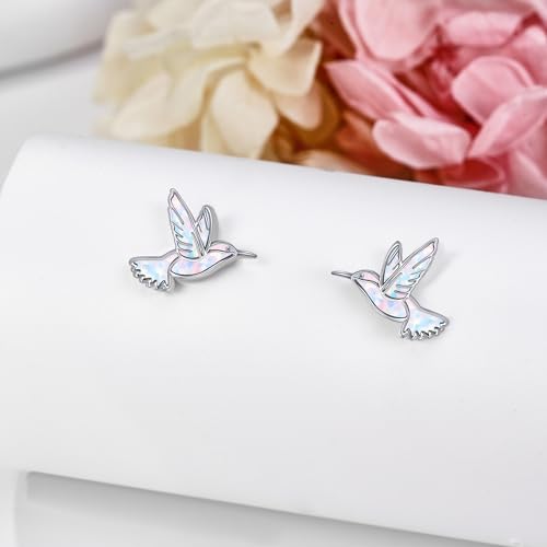 Image of Animal Stud Earrings 925 Sterling Silver Elephant /Unicorn /Chicken /Flamingo /Highland Cow /Hummingbird Earrings Animal Jewelry Gifts for Women