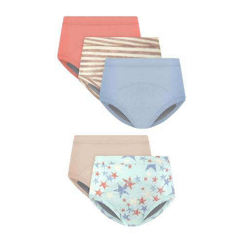 Hanes Unisex Baby Heavy Absorbency Briefs Underwear 5 Pairs Cotton Toddler Potty Training Briefs Neutrals
