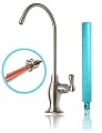 Metpure RO Faucet Reverse Osmosis Drinking Water Air Gap Filtration System Water Dispenser Spout (Brushed Nickel) with Pre-Inserted Tubing and Faucet Wrench RO-FW148
