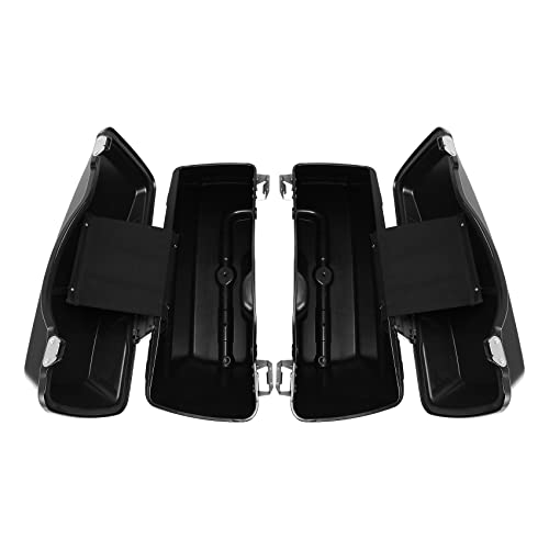 Alforjas duras con tapa y cierre con llave compatibles con Harley 1994-2013 modelos Touring, color negro mate miniatura 7