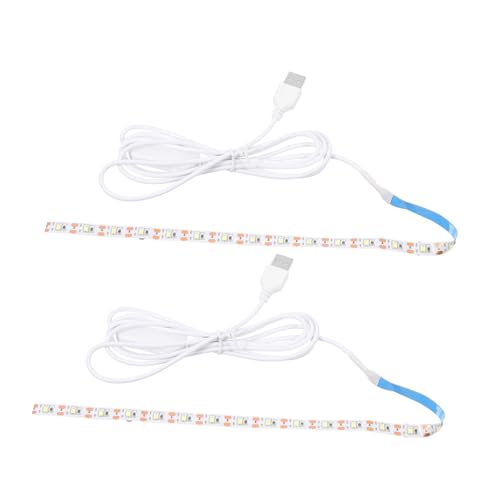 OSALADI 2pcs USB Powered LED Light Strip Dimmable Touch Control Flexible 5050 LED Tape for Sewing Machines Lighting Tool Strong Adhesive