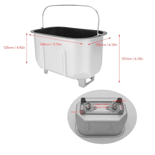 Generic Cubeta Doble para Máquina de Pan con Paletas Mezcladoras y Revestimiento Antiadherente Compatible con Diversas Panificadoras Domésticas Cocinas y Panaderías Comerciales - imagen 6
