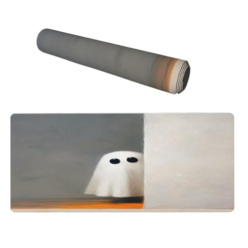 Ghost Mouse Pad Non-Slip Desk Protector Mat,35.5 × 16 in