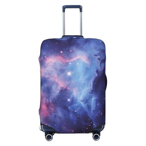 Blue Galaxy Print Luggage Suitcase Covers Elastic Washable Luggage Protector Luggage Covers For Suitcase