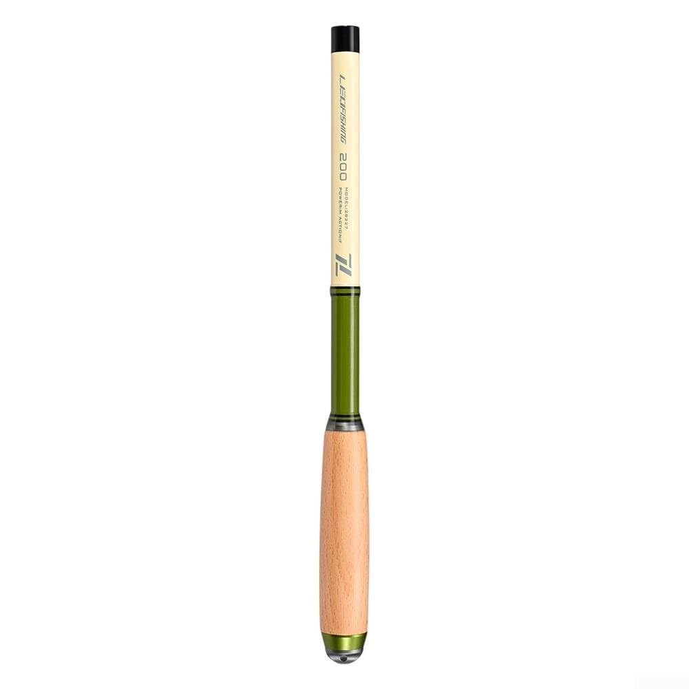 ZAMETTER Telescopic Fishing Rods 1.2-2Meter Solidwood Portable Stream Pole Collapsible Travel Rod Carbon Fiber Telescopic Fishing Rod with Wooden Handle for Fresh Water Fish (2.0M)