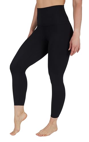 Yogalicious Womens High Waisted Leggings Squat Proof Workout Running Yoga Pants - Classic Black - XL