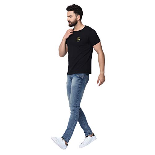 Image of London Hills T Shirt for Men Round Neck | Mens T-Shirts | Tshirt Shirts Men | Tshirt for Man | T Shirt for Mens | Cotton Blend Solid Half Sleeve Regular Fit Casual Tee