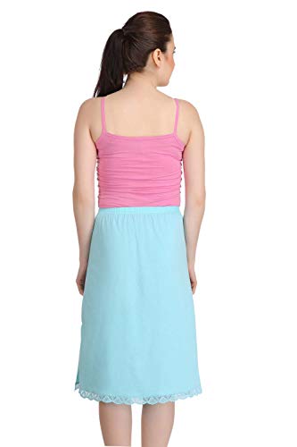 Image of Splash Cotton Rich Regular Skirt Slip for Women - Knee Length