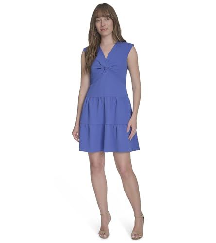 Robe Femme Tommy Hilfiger Twist Front Fit & Flare évasée à volants