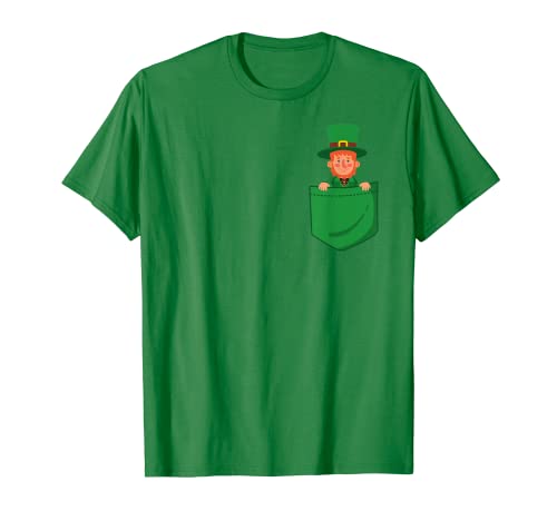 Leprechaun In Pocket Funny St Patricks Day - Camiseta irlandesa Camiseta