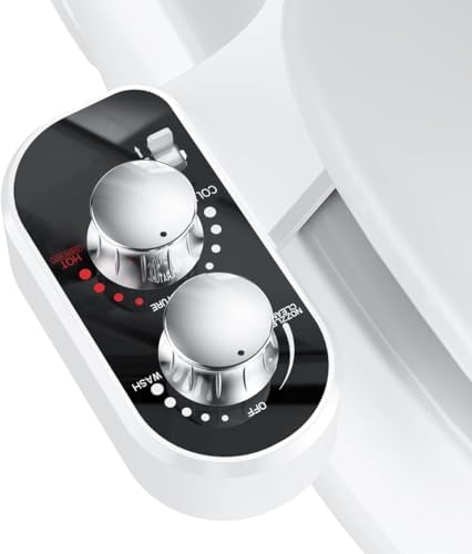 Brondell FreshSpa Bidet Attachment - Adjustable Nozzle With Hot Water Connection, White