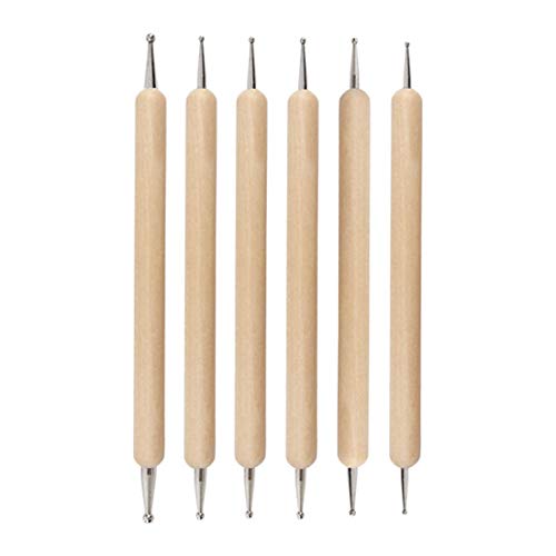 Moojito10 Piece Dotting Tools Embossing Ball Stylus Set, Tracing Pens for Rock Painting Nail Art Pottery Clay Modeling Carbon Transfer Paper Ornaments Art Craft DIY (Blue, Wooden) - Thumbnail 3