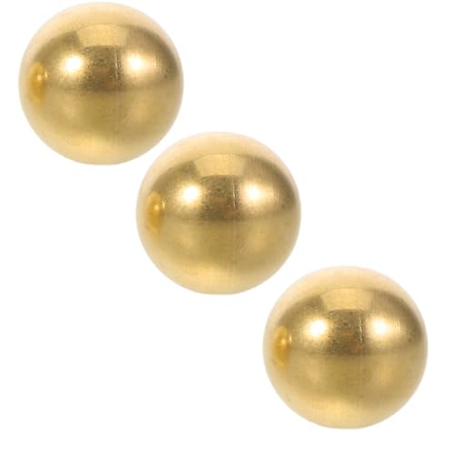 Anneome 3 Piezas Bolas de Latón para Baño de Pájaros Purificación de Agua para Fuentes y Piscinas al Aire de Esferas para Limpieza y Mantenimiento Natural