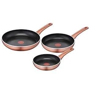 Lagostina Ramata Set of Non-Stick Frying Pans, 20-24-28 cm, Copper