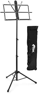 Tiger Easy Folding Sheet Music Stand with Bag - Portable Folding Music Stand in Pink