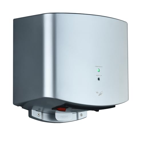 LUXICE Hand Dryers for Bathrooms Commercial - Electric Hand Dryer - Ultra High-Speed 1400W Fast Drying - LX-3861 Silver