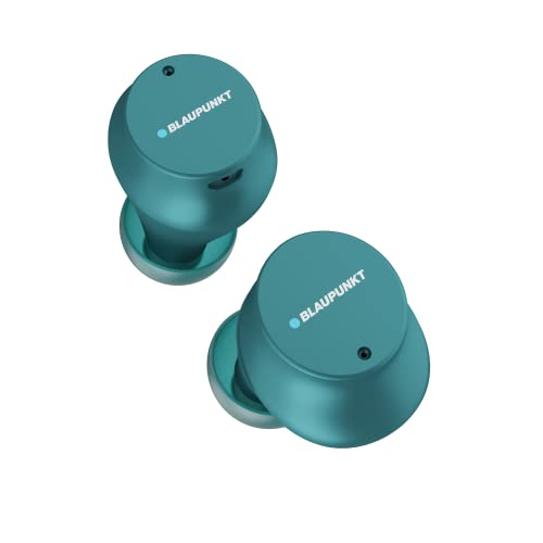 Image of Blaupunkt Germany's BTW25 Bass Pro Truly Wireless Bluetooth Earbuds with Premium Sound, Type C Fast Charging in Ear Headphones with Mic, Green