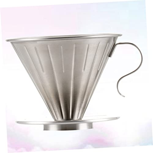 OUNONA coador de chá metal cafeteira em inox cafeteira de aço inoxidável filtro café despeje sobre a