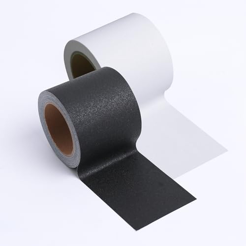 Image of 2Inch Wide Self-Adhesive Matte Book Binding Tape, 33 FT Black and White Cloth Tape for Repairing, Reinforcing, and Protecting Old & Antique Books (Black and White)