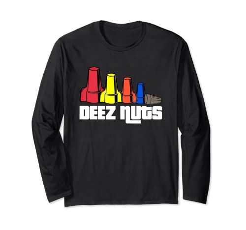 Deez Nuts - Maglietta divertente per elettricista da uomo e donna, idea regalo Maglia a Manica