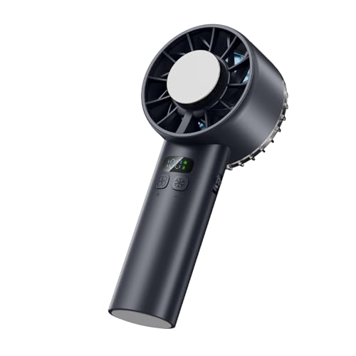ハンディファン 冷却プレート【2026年最強超大風速】手持ち扇風機 携帯扇風機 100段階風量調節 超強力送風 接触冷感 急速冷却 小型扇風機 軽量 Type-C充電式 最大16H連続使用 5200mAh大容量 LEDディスプレイ表示 静音 最新冷感式 ハンディ扇風 機 卓上扇風 機 持ち運びに便利 熱中症対策 暑さ対策 贈り物 ブラック