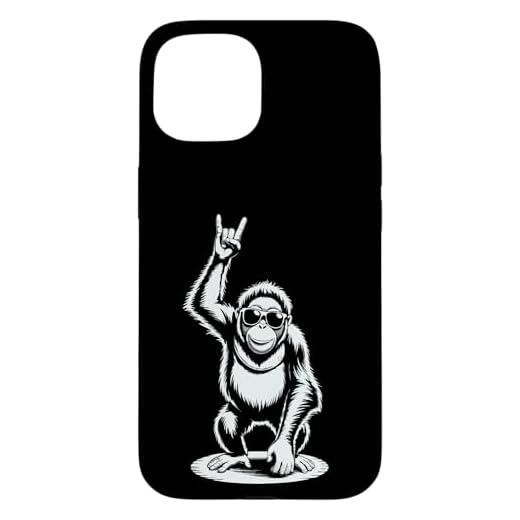 Orangután Punk Rock Rocker Heavy Metal Carcasa para iPhone 15