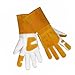BE-TOOL Welding Gloves, Fire/Heat Resistant Leather Welding Gloves for Mig,Tig Stick BBQ Grill Fire Place, Wood Stove, Extended Long, Brown-White