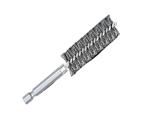 Brosse de nettoyage de tuyau en acier inoxydable torsadé pour décaper la rouille des trous