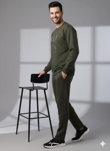 Image of Mack Jonney Graphic Print Track Suit for men | Co-ord Set | Warm Fleece Tracksuit Set | Full Sleeve Sweatshirt