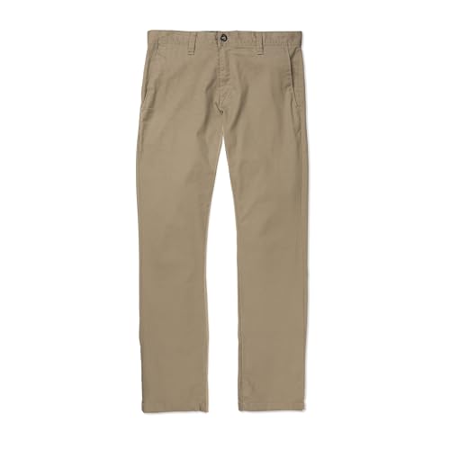 Volcom Men's Frickin Modern Fit Stretch Chino Pant Khaki