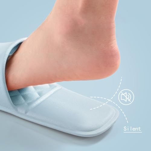 JOOMBE Chinelos de viagem dobráveis com bolsa de armazenamento de cetim, sapatos de banho antiderrap