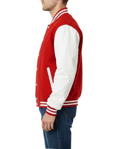 EASTIFIED Mens Hotline Miami Varsity Letterman Fashion Wool Bomber Slim Fit Casual Warm Boys College Baseball Jacket