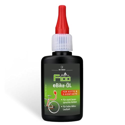 DR. WACK F100 Kettenöl für E-Bike 50 ml - Kettenschmiermittel für weniger Verschleiß & Reibung - Kettenpflegeöl für Elektrofahrrad - Schmiermittel für Ebike Ketten - Hochwertige Fahrradpflege DR. WACK F100 Kettenöl für E-Bike 50 ml - Kettenschmiermittel für weniger Verschleiß & Reibung - Kettenpflegeöl für Elektrofahrrad - Schmiermittel für Ebike Ketten - Hochwertige Fahrradpflege