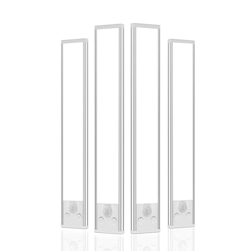 Image of Under Cabinet Lighting, LED Magnetic Motion Activated Under Cabinet Lights, Rechargeable Closet Lights 2800mAh Battery Operated, Wireless Dimmable Under Counter Lights for Kitchen,Hallway 4 Pack