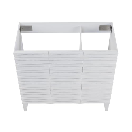 Image of Swiss Madison Cascade 36'' Bathroom Vanity in White - Cabinet