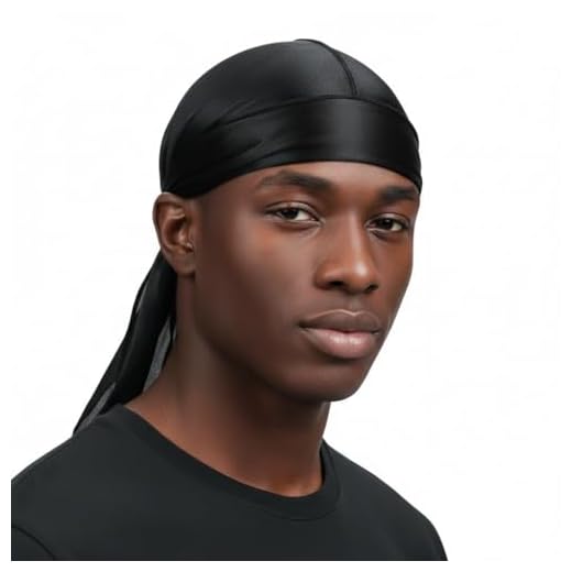 Black Durags for Men Silky Satin Durag for Waves, Do Rag Cap, Silk Du Rags