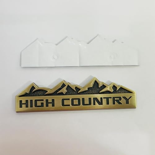 Image of Emblems for Car & Bike Metal Lo.go and Me.tal Lo.go, Auto Accessories for Car Emblem 3D Badge Auto Racing Sport Sticker Grand Tourer Decal. (HIGH Country Golden Black Sticker)