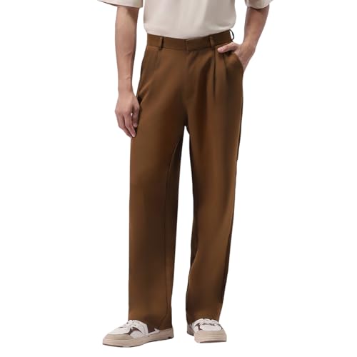 Image of Urbano Fashion Men's Loose Baggy Fit Solid Korean Pants Stretchable