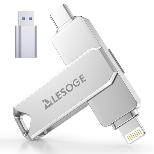 【2026新登場！Apple MFi認定 iphone usbメモリ】LESOCE 512GB 4in1 高速 データ保存 usbメモリ タイプc メモリースティック Lightning/type-cコネクタ搭載 容量不足解消 iOS/iPad/PC/Macbook/Android 対応 合金製 耐久性 防塵性 iPhone/13/14/15/16/17/Air/Pro/ProMax各種対応