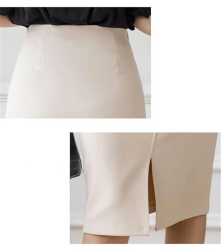 Women Korean Fashion High Waist Hip Skirt Versatile Office Mid-Length Buttoned Skirt4