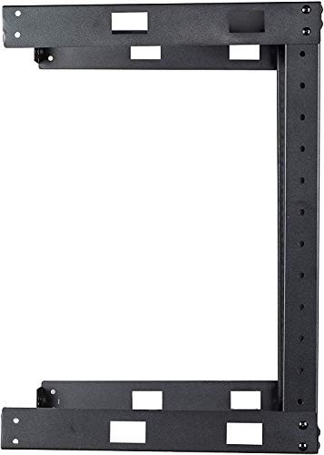 Kenuco Black 9U Wall Mount Open Frame Steel Network Equipment Rack 17.75 Inch Deep - Black - 9U - W19'' X D17.75'' X H19.25'' (Reg-9U) #TOP4