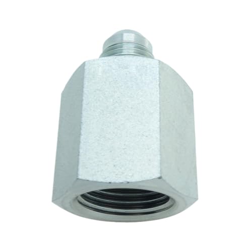Image of 1 Piece 3 /8 inch (9 /16-18) Male JIC X 1 /2 inch Female NPTF, 37 Flare to Pipe Adapter Hydraulic