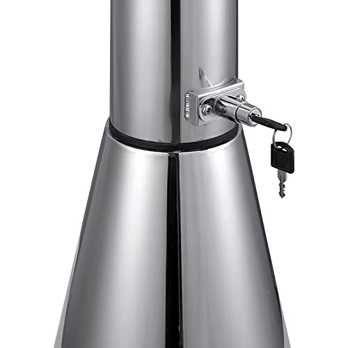 Cendrier de bar en acier inoxydable avec couvercle basculant pour table