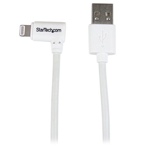 Startech.com 1M 3 Ft Angled Lightning To Usb Cable - White - Angled Lightning Cable For Iphone/Ipod/Ipad - Apple Mfi Certified (Usblt1Mwr) #TOP5