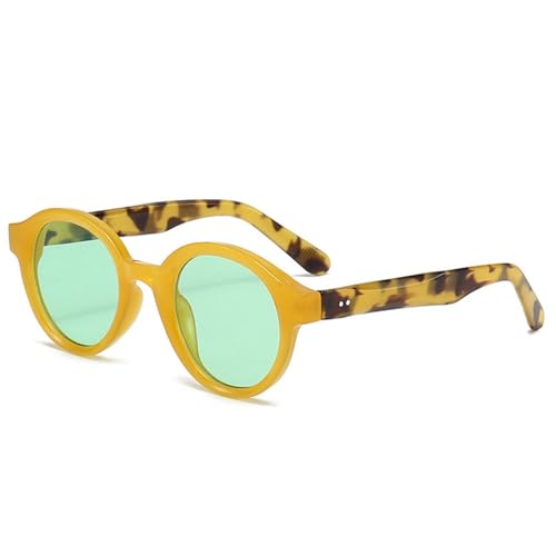 Lunettes de soleil rondes à rivets vintage et finitions haut de gamme