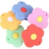 INOOMP Fundas para Llaves de Silicona Diseño Floral, 5 Piezas Coloridas Flexibles para Llaves de Casa, Protección contra Arañazos para Mujeres y Niñas