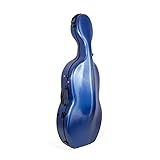 Crossrock 4/4 Cello Case, Carbon Fiber Composite with Wheels-Blue(CRF4030CEFBL)