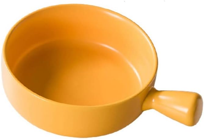 With Handle Baking Bowl Pasta Plate Household Tableware Soup Noodle Salad Baked Rice(E)